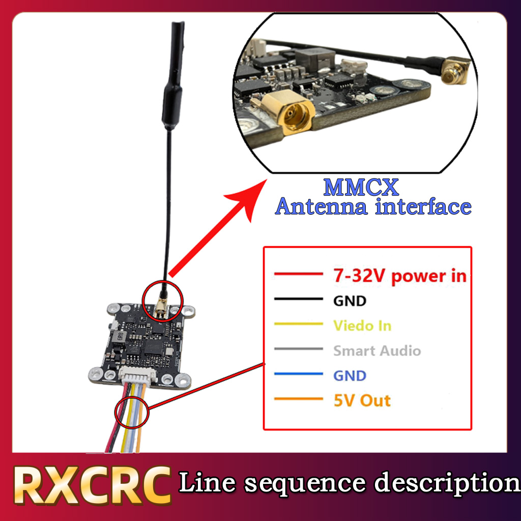 RXCRC 5.8G Module 48CH 1.6W VT - đánh giá và giá Drone Camera