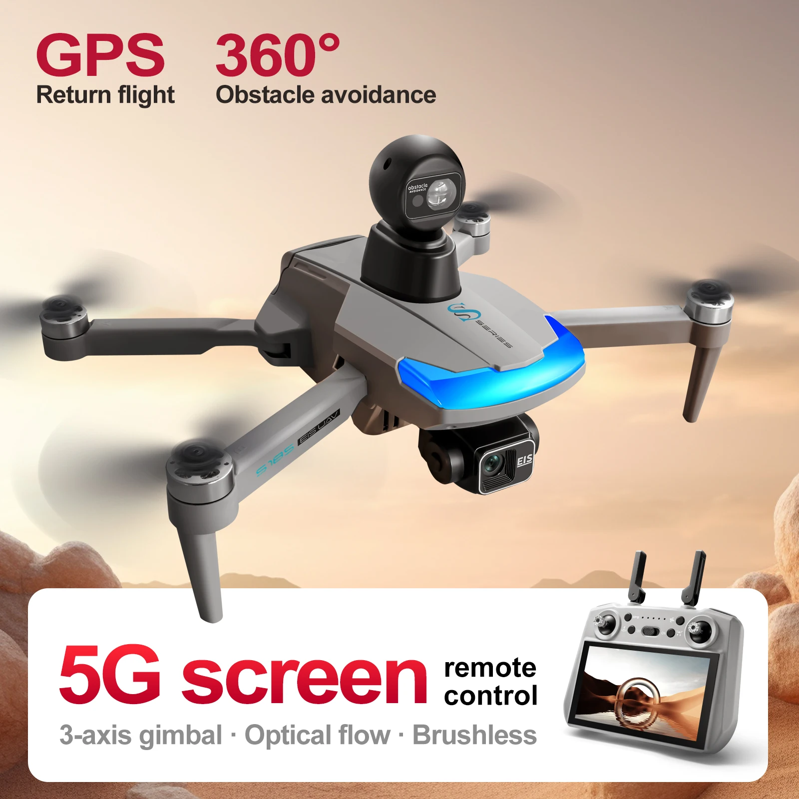 S185 Professional Drone 2.7K H - đánh giá và giá Drone Gps Mount